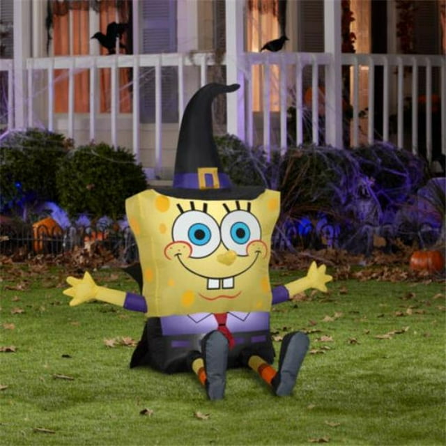 Airblown Inflatables G08 225499X Nicholedon SpongeBob SquarePants in Witch Costume