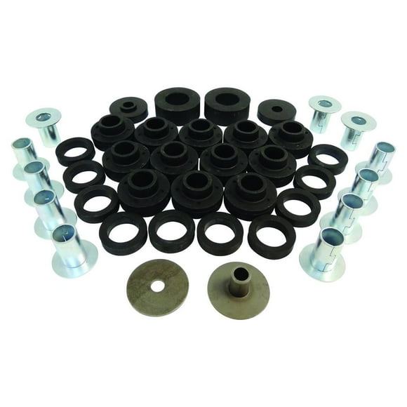 Crown Automotive Body Mount Bushings 5462446K Black; Rubber