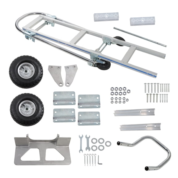 Handdo Aluminum Hand Truck 1000Lb 2 In 1 Folding Trolley Convertible Folding Dolly Cart
