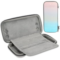 TSV Carrying Case Fit for Nintendo Switch/OLED, Slim Protective Travel Storage Bag with 10 Games Storage Slots, Stand