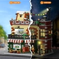 thumbnail image 6 of TERRAMUS Cafe Shop Building Kit with LED Light, 1589 Piece City Street View Building Blocks Set, Coffee House Construction Toy for Ages 12+, 6 of 10