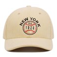 thumbnail image 2 of Gorra de béisbol de pana de algodón bordada de Nueva York, 2 of 4