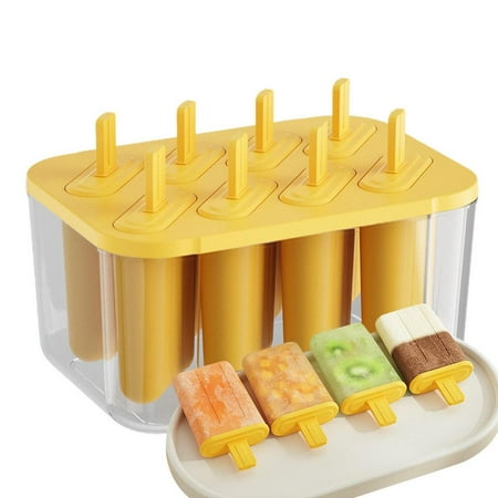 

Tohuu sicle Maker 8 Slots DIY sicle Molds With Ice Cube Tray sicles Molds Set Reusable Easy Release Homemade Ice Ice sicle Makers usual