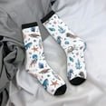 thumbnail image 5 of Cauagu Undersea Animals Print Crew Socks for Women and Men,Adult Athletic Running Socks 1-Pair Sports Socks Work Gear Socks with Moisture Wicking, 5 of 6