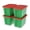 72 Quart-Green/Red, variant on SimplyKleen 4 pack 18 Gallon Christmas Storage Bins with Lids, Stackable Totes, Plastic Storage Containers, Garage Organization, 18-Gallon (72-Quart) - Green/Red