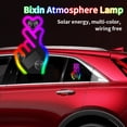 thumbnail image 6 of Solar Powered Finger Heart Window Light, Wireless LED Neon Heart Shape C-Pillar Decorative Lamp, Colorful Atmosphere Light for Car Interior Exterior, 1PC, 6 of 9