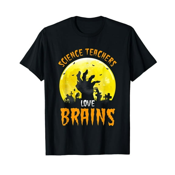 Funny Halloween Science Teachers Love Brains Costume T-Shirt