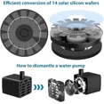 thumbnail image 6 of PURELY- Solar Power Fountain Submersible Floating Water Pump Bird Bath Pond Garden Decor, 6 of 6