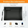 thumbnail image 2 of 12 Layer Insulation 6400°F Lockable Fireproof Money Bag Double Zip 14.2"x10.2" Black for Passport Cash Documents and Valuables, 2 of 11