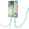 thumbnail image 2 of for Samsung Galaxy A25 5G Crossbody Strap Phone Case, Anti-Fall Pattern Clear Design Transparent Soft & Flexible TPU Drop and Shockproof Protective Cover with Adjustable Nylon Neck Strap, Keep Smile, 2 of 7