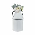 thumbnail image 2 of Vintage Milk Can Vase - Metal Iron Farmhouse Flower Holder - Rustic Decorative Accent for Living Room, Bedroom & Office - 24" White, 2 of 10