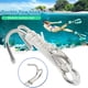 thumbnail image 3 of Gancho Buceo Doble Cabeza Equipo Duradero Acero Inoxidable para Exteriores (blanco), 3 of 7