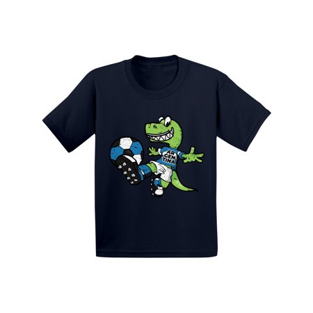 

Awkward Styles Argentina Football Toddler Shirt Dinosaur Soccer Shirt for Kids