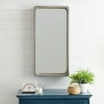 thumbnail image 3 of Danya B. Distressed White-Wash Wood Shadow Box Rectangular Wall Mirror - 32" x 15.75", 3 of 8