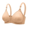 thumbnail image 1 of B91xZ Womens Satin Minimizer Bra Ultimate Lift and Support Wire-Free Bra,Beige 3XL, 1 of 3