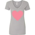 thumbnail image 3 of Inktastic Pink Valentine's Day Heart Women's V-Neck T-Shirt, 3 of 5