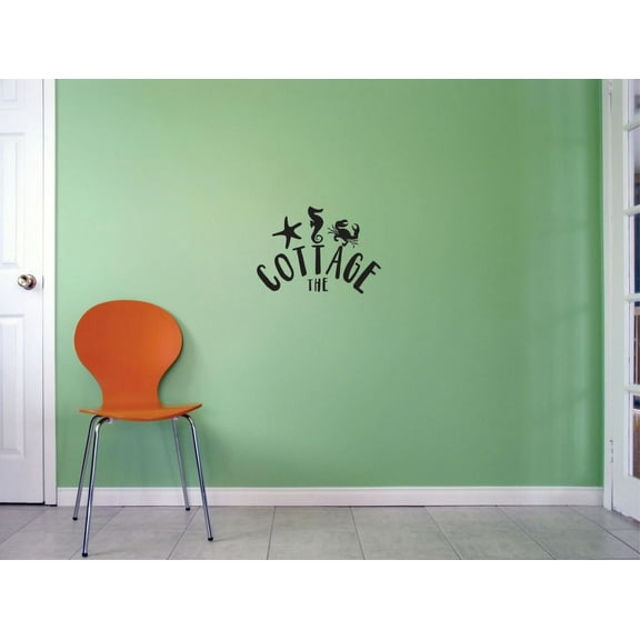Custom Decals The Cottage Wall Art Size: 16 Inches x 24 Inches Color: Black