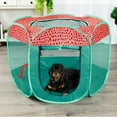 thumbnail image 2 of FurHaven Pet Products Mesh Open-Air Pet Playpen - Watermelon, Medium, 2 of 11