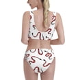 thumbnail image 3 of Picia Red Snake Women's High Waisted Bikini Scoop Neck Swimsuit Two Pieces Bathing Suit-Large, 3 of 8