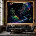 thumbnail image 6 of Surreal Cosmic Deep With Dark Black Space Scattered, Mystical Fantasy for Space Lovers, Galaxy Room Decor, Graduation Gift, Tapestry Wall Hanging for Bedroom and Dorm, 6 of 7