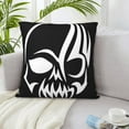 thumbnail image 5 of LNWH Decorative Pillow Covers, Tribal Style Skull Square Sofa Decorative Knit Pillow Case, 20"x20", 5 of 8