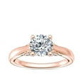 thumbnail image 1 of 1,20 Carat Rond Excellent Véritable Diamond Nouvelle Conception Bague Solitaire pour Mariage en Or Rose Massif 18K Taille 11, 1 of 8