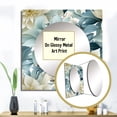 thumbnail image 3 of Designart "Zen-Like Elegance In Grey And White Florals" floral White Large Square Mirror - Square Bedroom Mirror Printed Wall Decor - Cottage Square Printed Wall Mirror Art, 3 of 5