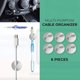 thumbnail image 4 of Clips para cables Soporte para cables | organice cables de alimentación, cargadores de teléfonos, blanco, 4 of 5
