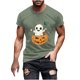 thumbnail image 2 of Blusas y camisas de manga corta y cuello redondo para hombre. Blusas/camisetas de manga corta con cuello redondo y estampado de Halloween para hombre. Blusa para hombre., 2 of 5