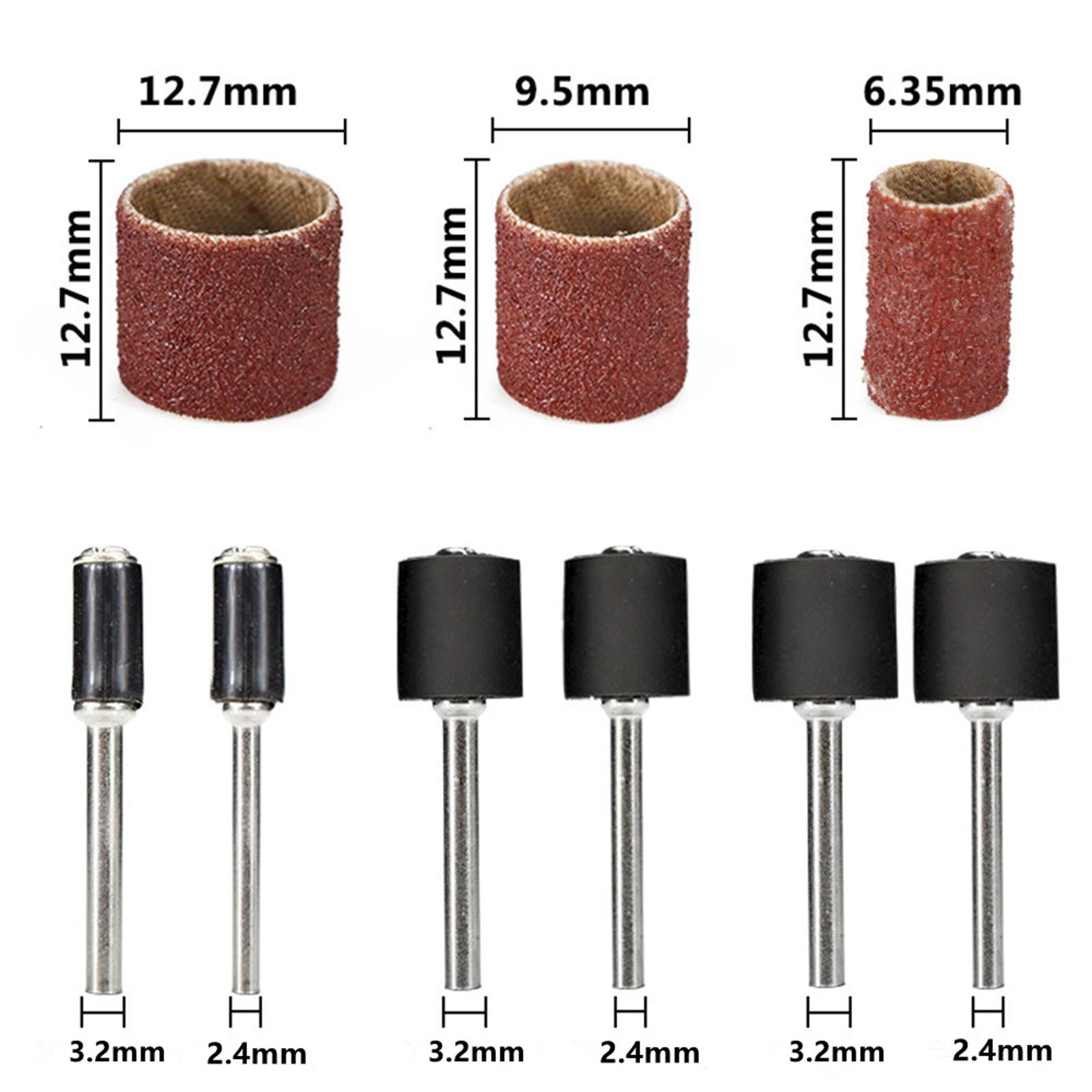 JIAHAOO 6 Grit Rotary Tool Sanding Bands Set 384 Pcs for Dremel and Similar Tools Sanding Carving Polishing