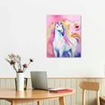 thumbnail image 2 of COMIO  Rainbow Unicorn Wall Art for Girls Room Canvas Painting Stretched and Framed  Set of  for Nursery Children Kids Bedroom Decor, 2 of 4