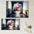 thumbnail image 4 of Designart Luxury Bathroom With Blooming Flowers II Canvas Wall Art, 4 of 5