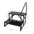 thumbnail image 2 of Forcecar Black M, 40"x 20", Metal RV Steps, Portable with Handrail, Anti-slip Pedals, 2 of 7