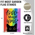 thumbnail image 2 of Gay Pride Love Always Wins Rainbow Small Decorative Garden Flag, LGBTQ Black Cat Yard Lawn Outside Pride Month Decor, Lesbian Bisexual Pansexual Outdoor Home Decoration Double Sided 12 x 18, 2 of 6