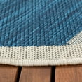 thumbnail image 4 of Safavieh Courtyard Becky Geometric Indoor/Outdoor Area Rug, Navy/Beige, 4' x 4' Round, 4 of 12