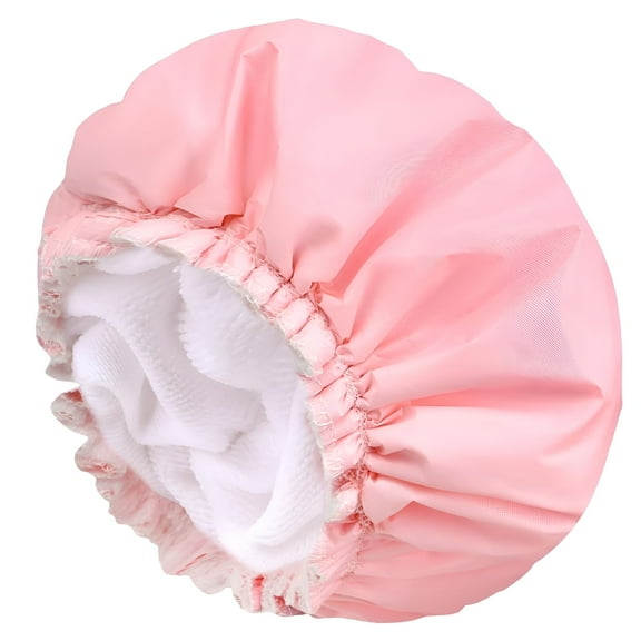 ACDANC Shower Caps for Women,Terry Lined Shower Cap Reusable Waterproof,Bathing Shower Caps,Double Waterproof Large Shower Cap,Shower Caps for All Hair Types