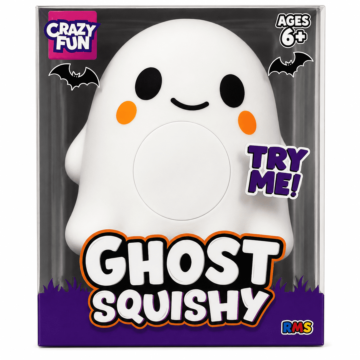 Crazy Fun Large Sensory Squishy Stress Relieving Ghost Figure, 1 of each
