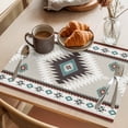thumbnail image 3 of Aztec Southwestern Placemats Set of 8, Ethnic Tribal Style Geometric Red Grey Non-Slip Place Mats Washable Table Mats for Kitchen Dining Table Decorations Indoor/Outdoor, 3 of 9