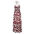 thumbnail image 4 of Puntoco Vestidos Mujer Verano Sin Mangas Estampado De Piña Pajarita Correa V-Cuello Vestido Largo, 4 of 5