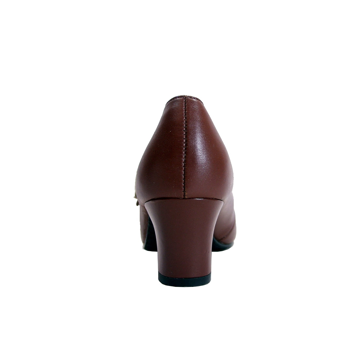 PEERAGE Xia Women's Wide Width Mary Jane Leather Pumps BROWN 9