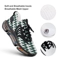 thumbnail image 4 of Aesthetic Blue Green And White Ripple Walking Shoes for Men Woman Lightweight Tennis Fashion Elastic Sports Shoes Cushion Basketball Shoes, 4 of 7