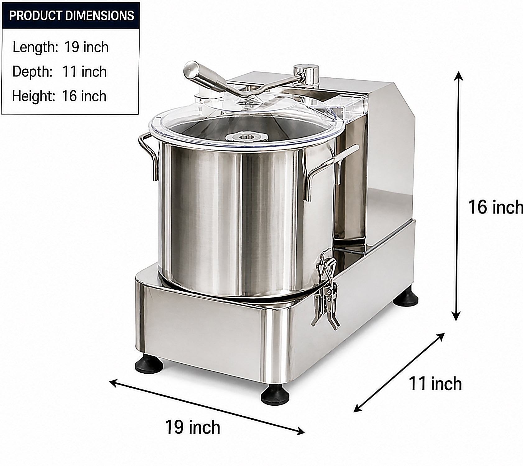 Commercial Food Processor 9L Vegetable Cutter Electric Meat Vegetable Chopper Stainless Steel NSF 110V