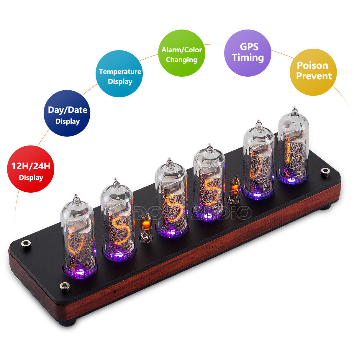 Douk Audio Retro 6*IN14 Digital Nixie Tube Clock GPS Vintage Desk