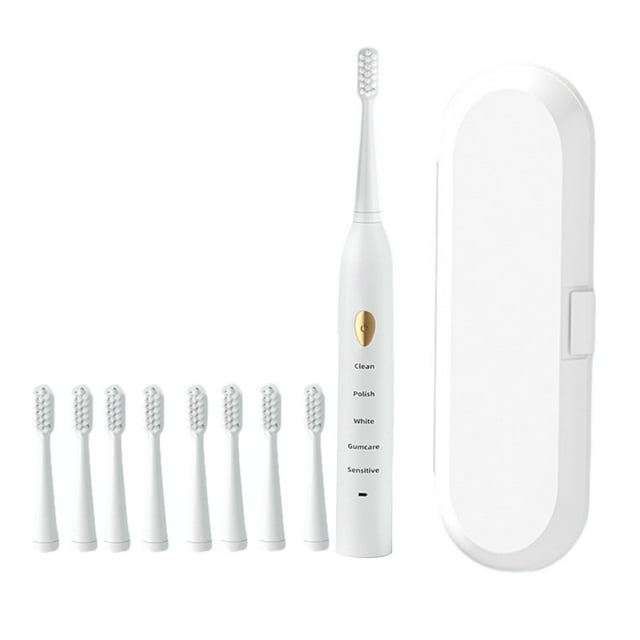 Toothbrush, 8 Brush Heads Toothbrush, 5 Cleaning Modes, Ipx7-Newly Upgraded Toothbrush, Longer Life, Faster Charging