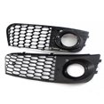 thumbnail image 3 of Un Par De Rejilla De Ventilación De Cubierta De Luz Antiniebla De Coche De Parachoques Delantero Chapado En Estilo De Malla Adecuado Para Audi A4 B8 2009-2011 Speravity VI009199-02, 3 of 6