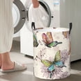 thumbnail image 4 of Goofa Flying Butterflies-1 Printed Circular Hamper,Laundry Basket with Handles,Storage Baskets Foldable,Large Capacity Laundry Hamper-Small, 4 of 8