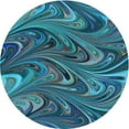 thumbnail image 1 of Ahgly Company Tapis de Zone Carré Lavable en Machine, Turquoise Foncé Vert, 3 Pieds Carré, 1 of 7