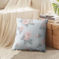 thumbnail image 4 of LALILO Throw Pillow Covers Pink Roses Floral Floral Accent Antique Cushion Cover 18" x 18", 2 Pack, 4 of 6