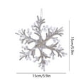 thumbnail image 3 of Leodye 1PCS Christmas Ornaments Crystal Snowflake Ornaments Annual Edition Christmas Tree Ornament Home Gifts-5.91x5.91in, 3 of 6