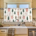 thumbnail image 2 of Yayeee Kitchen Curtains Tier Set of 2 Light Filtering 57"x24" Over Sink Window Panels, Beige Christmas Cups, 2 of 7